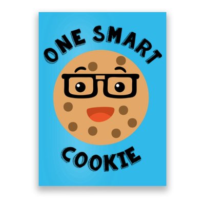 Cute Smart Cookie Wearing Glasses Design Gift Poster