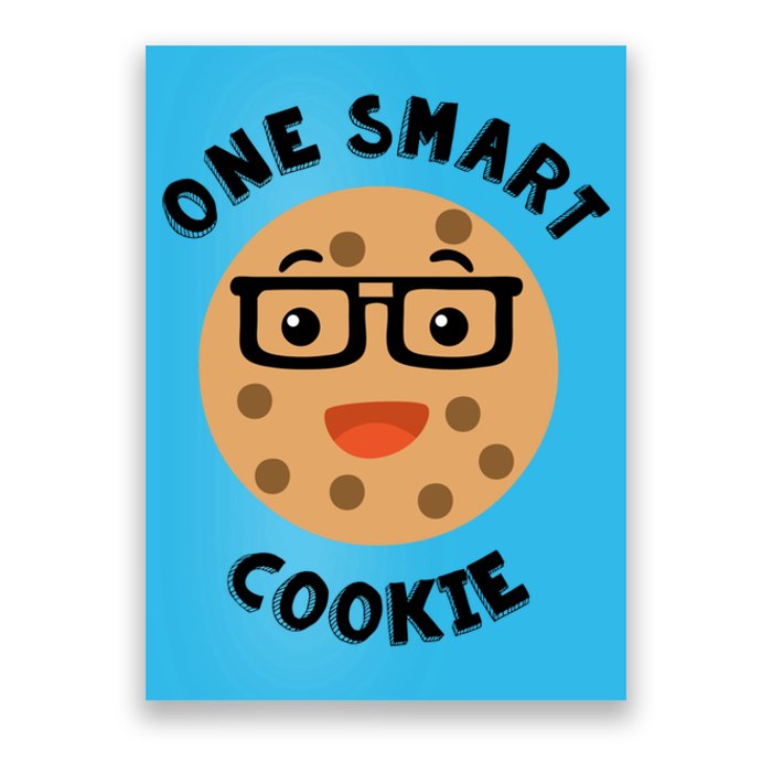 Cute Smart Cookie Wearing Glasses Design Gift Poster