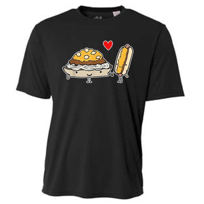 Cincinnati Style Chili 3 Way And Cheese Coney Cooling Performance Crew T-Shirt