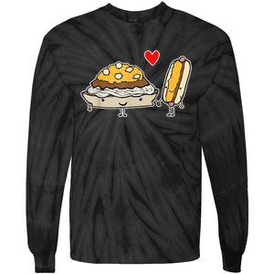 Cincinnati Style Chili 3 Way And Cheese Coney Tie-Dye Long Sleeve Shirt