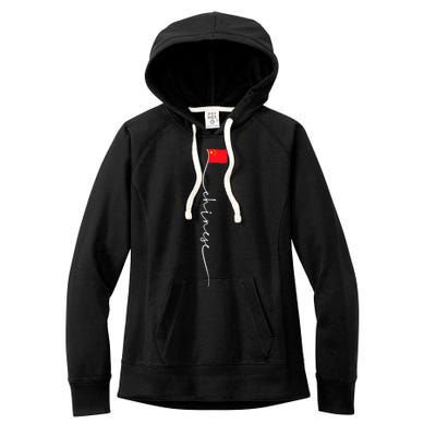 China Signature Chinese Flag Women's Fleece Hoodie