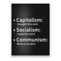 Capitalism Socialism Communism Libertarian Economics Freedom Poster