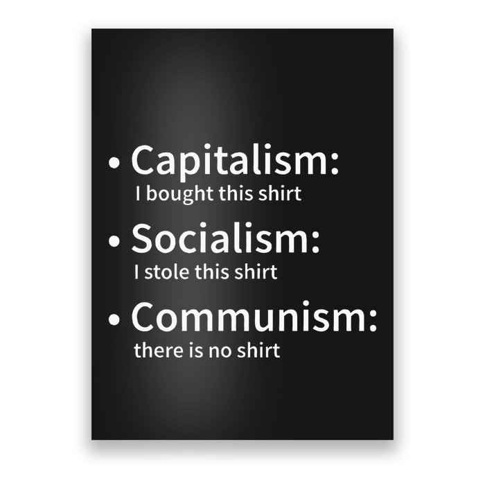 Capitalism Socialism Communism Libertarian Economics Freedom Poster