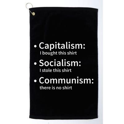 Capitalism Socialism Communism Libertarian Economics Freedom Golf Towel