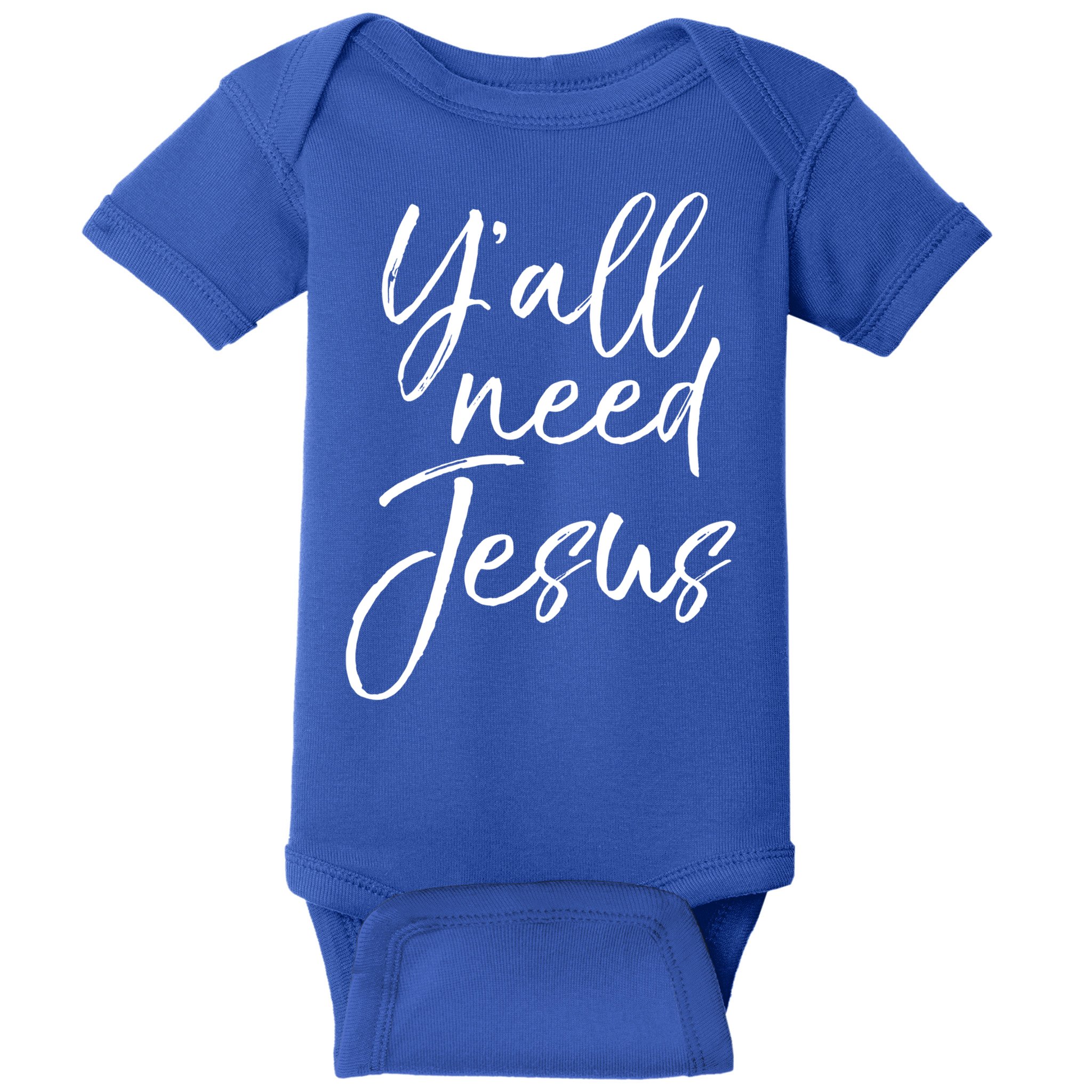 Cute Southern Christian Saying Funny Quote Y'all Need Jesus Gift Baby Bodysuit