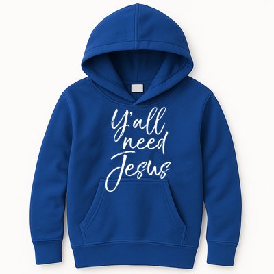 Cute Southern Christian Saying Funny Quote Y'all Need Jesus Gift Kids Hoodie