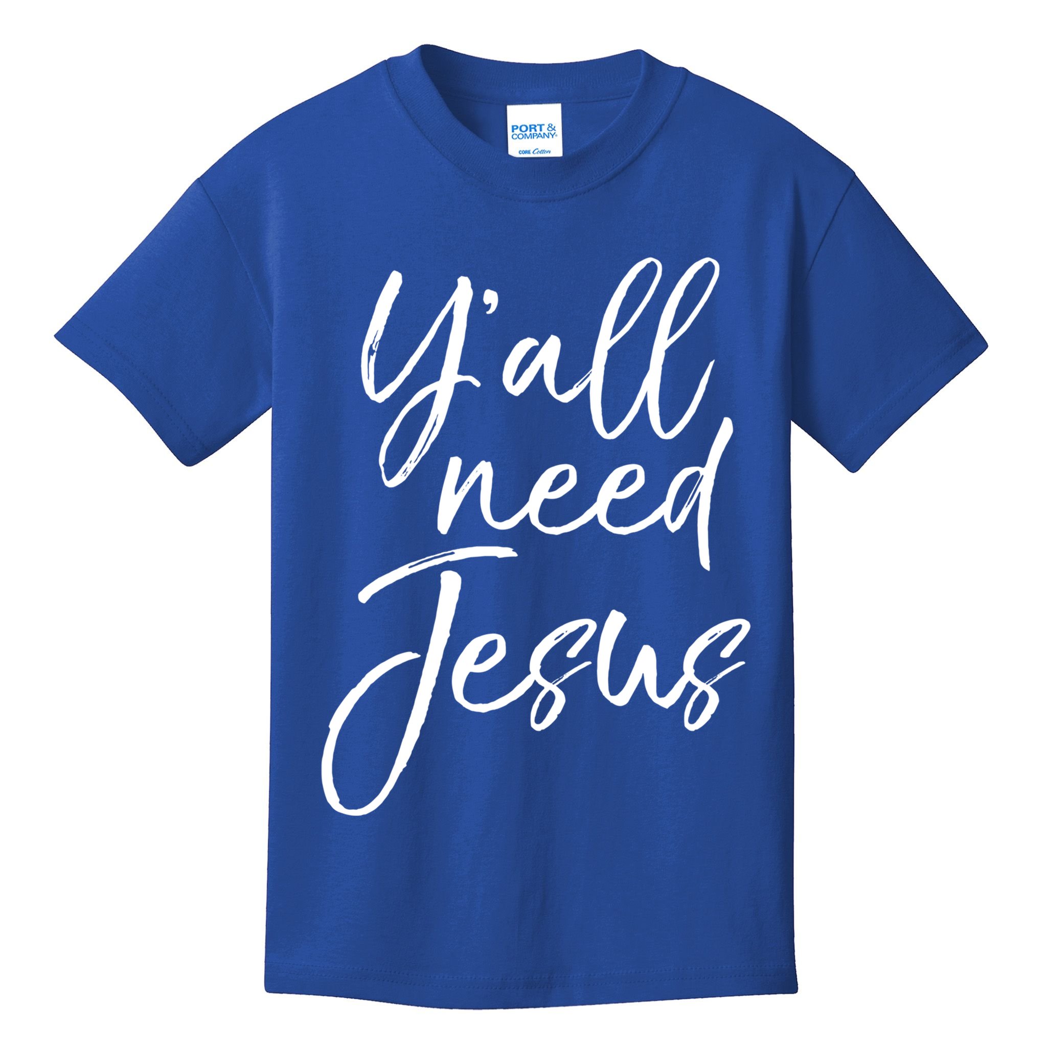 Cute Southern Christian Saying Funny Quote Y'all Need Jesus Gift Kids T-Shirt