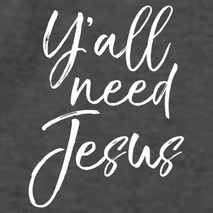 Cute Southern Christian Saying Funny Quote Y'all Need Jesus Gift Vector Backpack