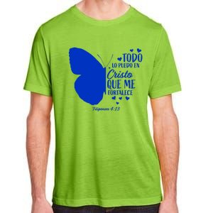 Cute Spanish Christian Bible Verse Religious Butterfly Gift Adult ChromaSoft Performance T-Shirt