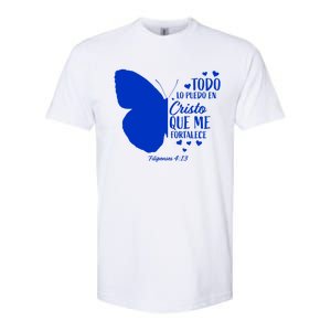 Cute Spanish Christian Bible Verse Religious Butterfly Gift Softstyle CVC T-Shirt