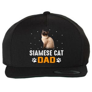 Cat Siamese Cat Dad Siamese Cat Gift Wool Snapback Cap