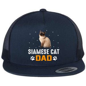 Cat Siamese Cat Dad Siamese Cat Gift Flat Bill Trucker Hat