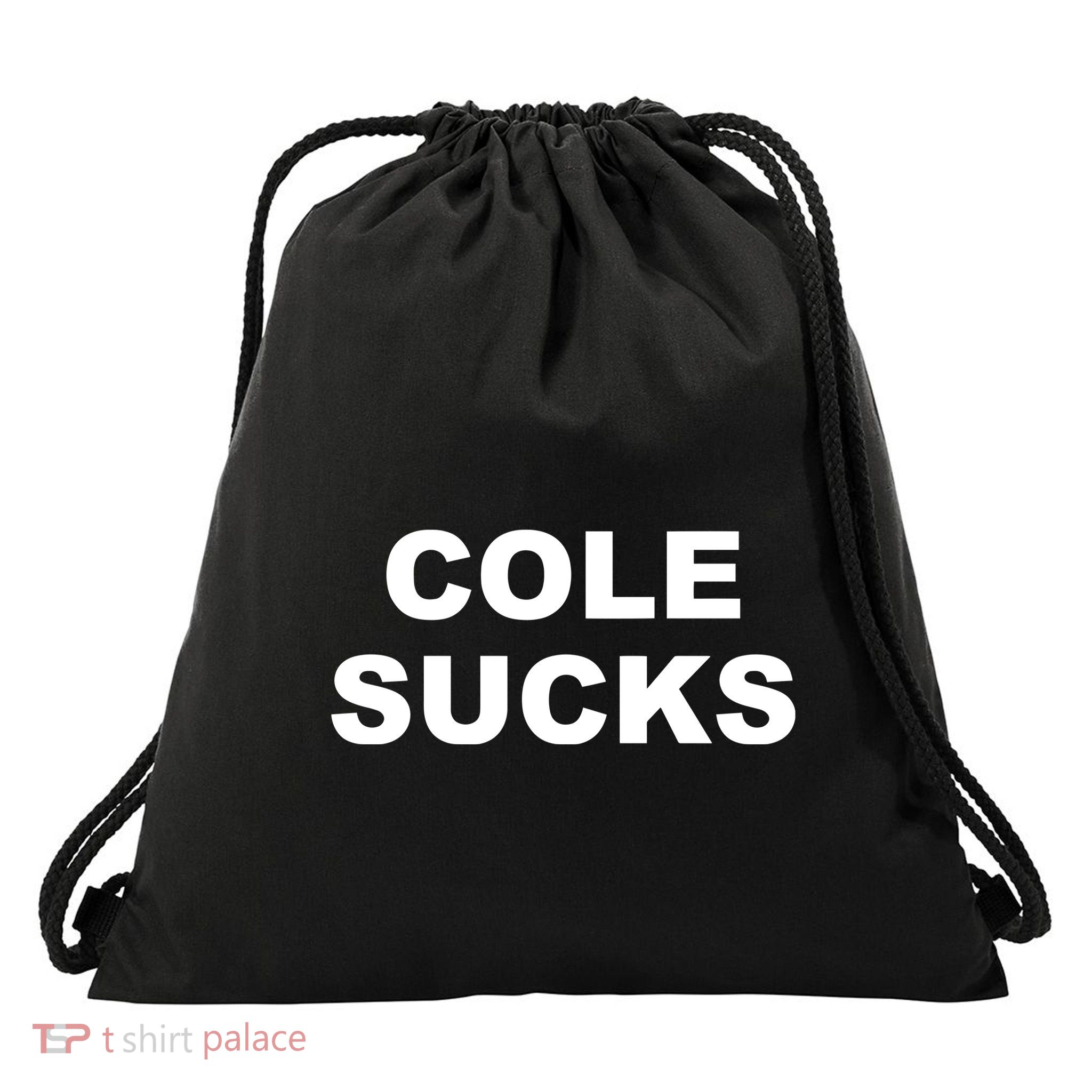 Cole Sucks Drawstring Bag
