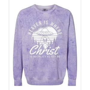 Christianity Spaceship Catholic Bible Christian Alien Jesus Colorblast Crewneck Sweatshirt