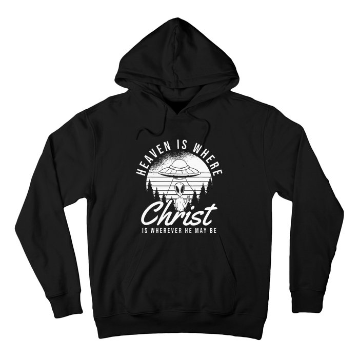 Christianity Spaceship Catholic Bible Christian Alien Jesus Hoodie