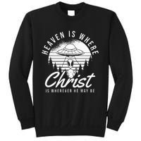 Christianity Spaceship Catholic Bible Christian Alien Jesus Sweatshirt