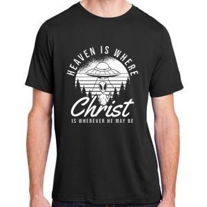 Christianity Spaceship Catholic Bible Christian Alien Jesus Adult ChromaSoft Performance T-Shirt