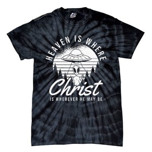 Christianity Spaceship Catholic Bible Christian Alien Jesus Tie-Dye T-Shirt