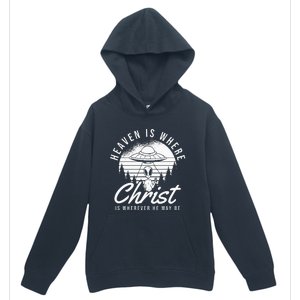 Christianity Spaceship Catholic Bible Christian Alien Jesus Urban Pullover Hoodie