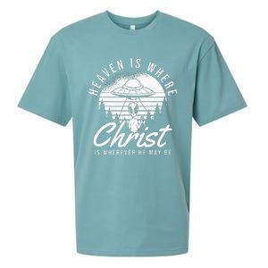 Christianity Spaceship Catholic Bible Christian Alien Jesus Sueded Cloud Jersey T-Shirt