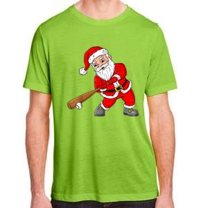 Christmas Santa Claus With Baseball Bat Teens Xmas Gift Adult ChromaSoft Performance T-Shirt