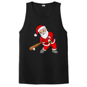 Christmas Santa Claus With Baseball Bat Teens Xmas Gift PosiCharge Competitor Tank