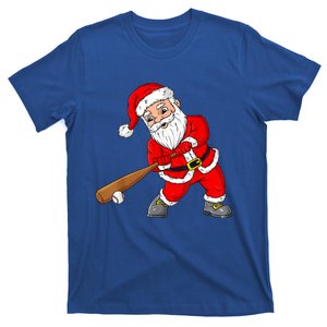 Christmas Santa Claus With Baseball Bat Teens Xmas Gift T-Shirt