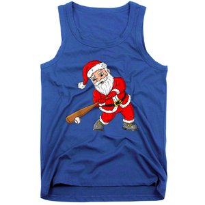 Christmas Santa Claus With Baseball Bat Teens Xmas Gift Tank Top