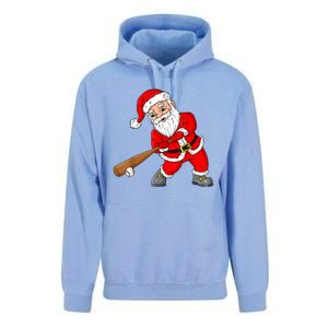 Christmas Santa Claus With Baseball Bat Teens Xmas Gift Unisex Surf Hoodie