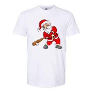 Christmas Santa Claus With Baseball Bat Teens Xmas Gift Softstyle CVC T-Shirt