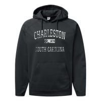 Charleston South Carolina SC Vintage Performance Fleece Hoodie