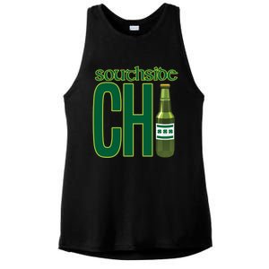 Chirish Southside Chicago St Patrick's Day Irish Beer Gift Ladies PosiCharge Tri-Blend Wicking Tank