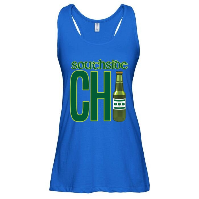 Chirish Southside Chicago St Patrick's Day Irish Beer Gift Ladies Essential Flowy Tank