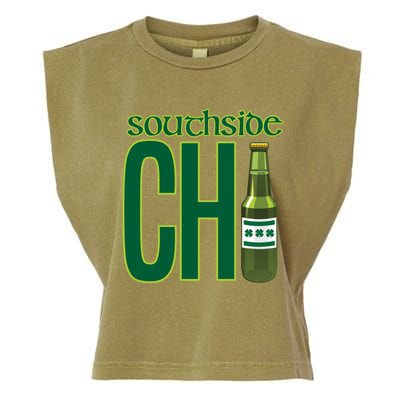 Chirish Southside Chicago St Patrick's Day Irish Beer Gift Garment-Dyed Women's Muscle Tee