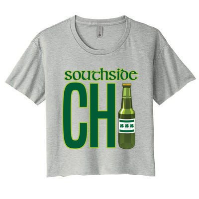 Chirish Southside Chicago St Patrick's Day Irish Beer Gift Women's Crop Top Tee