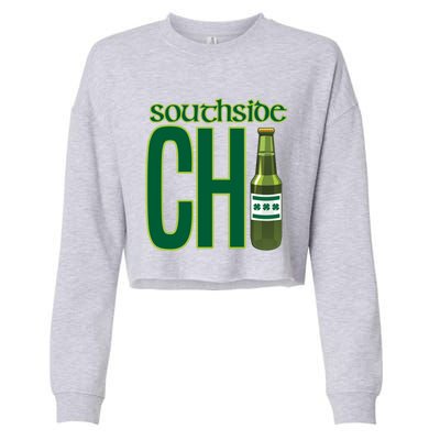 Chirish Southside Chicago St Patrick's Day Irish Beer Gift Cropped Pullover Crew