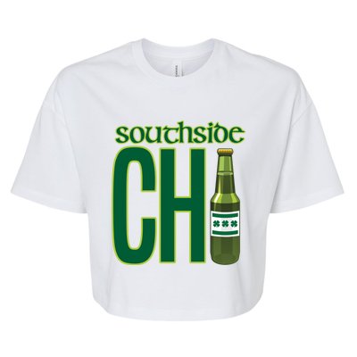 Chirish Southside Chicago St Patrick's Day Irish Beer Gift Bella+Canvas Jersey Crop Tee