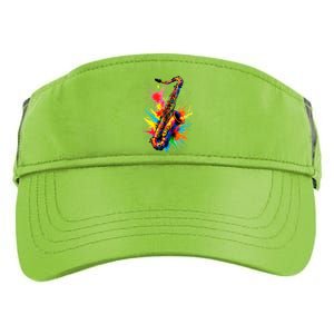 Colorful Saxophone Adult Drive Performance Visor