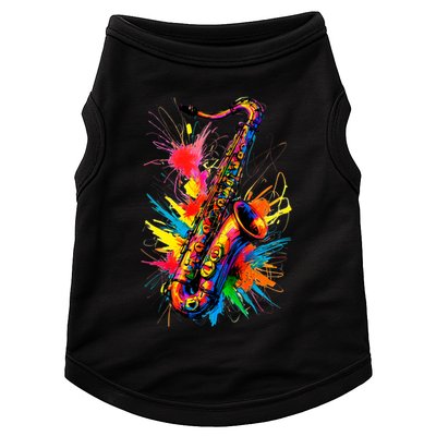 Colorful Saxophone Doggie Tank