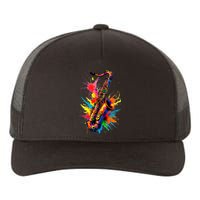 Colorful Saxophone Yupoong Adult 5-Panel Trucker Hat