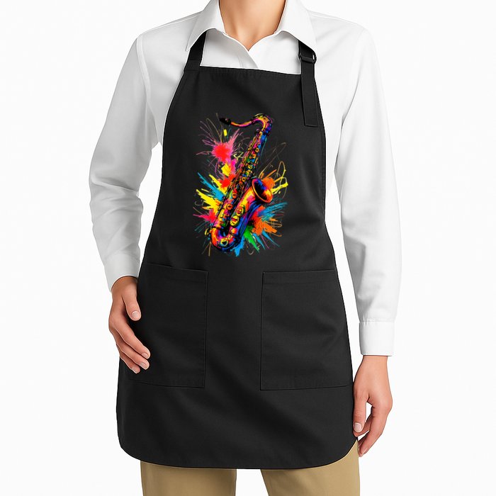 Colorful Saxophone Apron