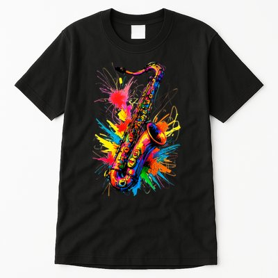 Colorful Saxophone Tall T-Shirt