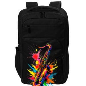 Colorful Saxophone Impact Tech Backpack