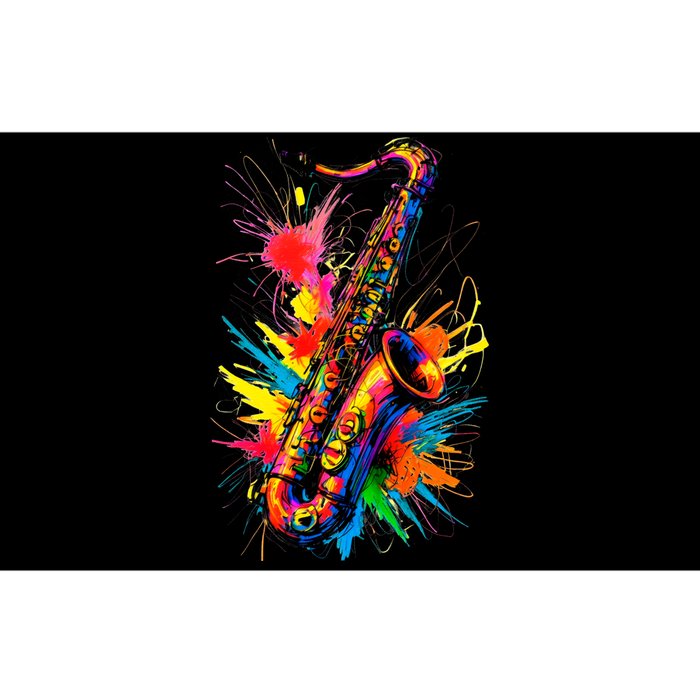 Colorful Saxophone Bumper Sticker