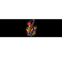 Colorful Saxophone Bumper Sticker