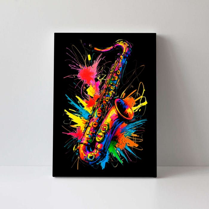 Colorful Saxophone Canvas