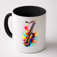 Colorful Saxophone Mug