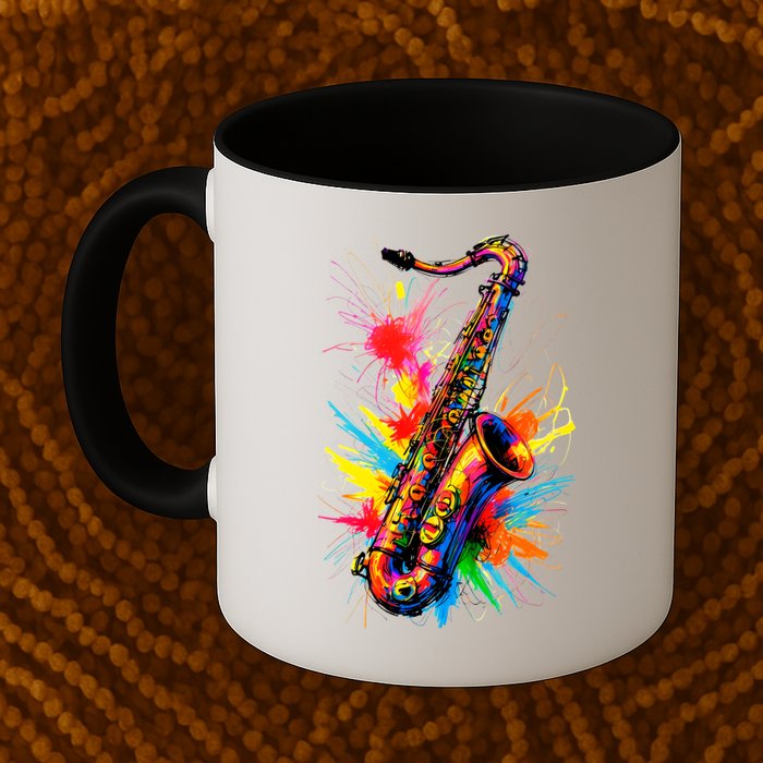 Colorful Saxophone Mug