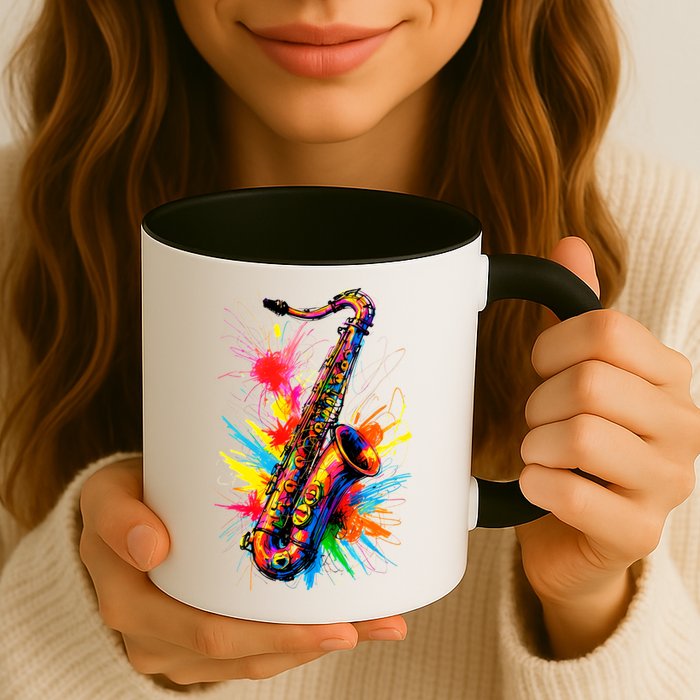 Colorful Saxophone Mug