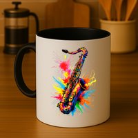 Colorful Saxophone Mug